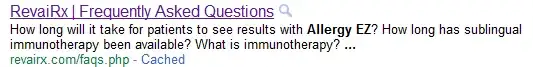 Google search result