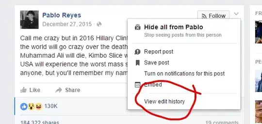 post pop up menu, then view edit history