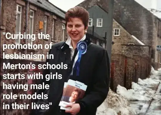 Picure of Theresa May with alleged quote
