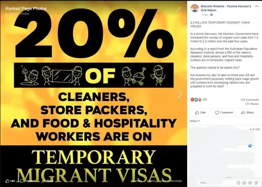 Image with claim of 20 percent of low skilled workers