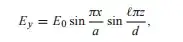 Electric field in mode TE 10L