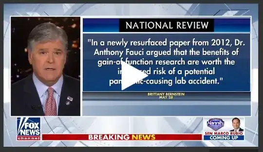 Fox News Sean Hannity COVID-19 Gain of Function Research Anthony Fauci