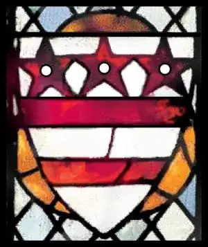 washington coat of arms on stained glass