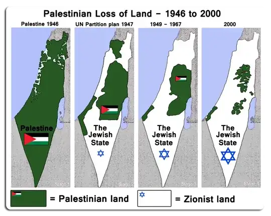 Anti-jewish depiction of border changes in Israel
