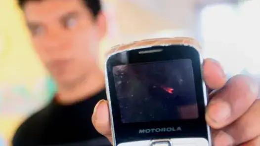 red lights on a cell phone