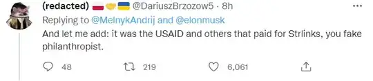 tweet from "redacted"