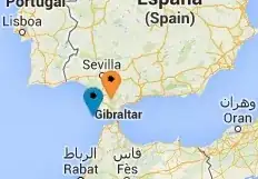 Map showing bases