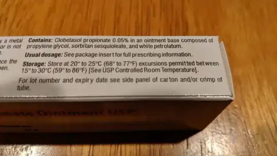 drug box with "Storage" explained