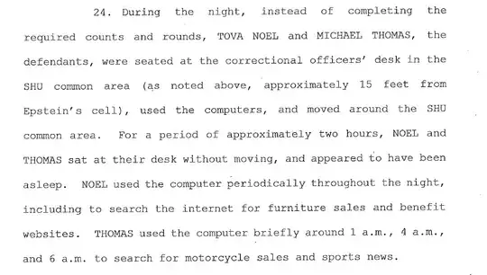 Guards didn't complete required counts and checks
