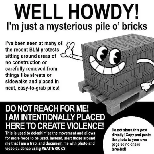 an image describing "bait bricks"