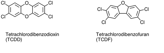 two key dioxin structures
