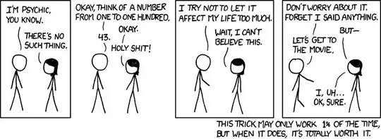 XKCD Comic where someone guesses a number and is right