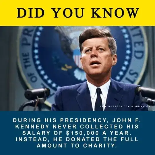 JFK image with donation claim