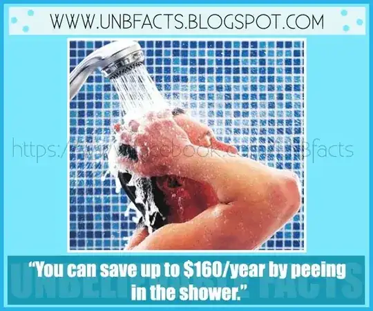 Peeing in the shower
