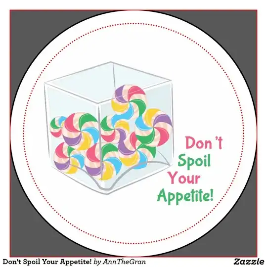 Don't Spoil Your Appetite poster, with a glass jar of boiled sweets.