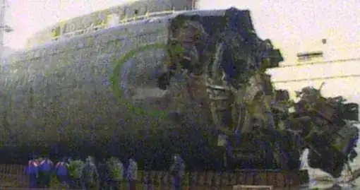 Frame from TV-film "Kursk: a Submarine in Troubled Waters"