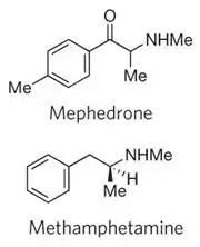 For chemists, here is Nature's comparison with the structure of methamphetamine