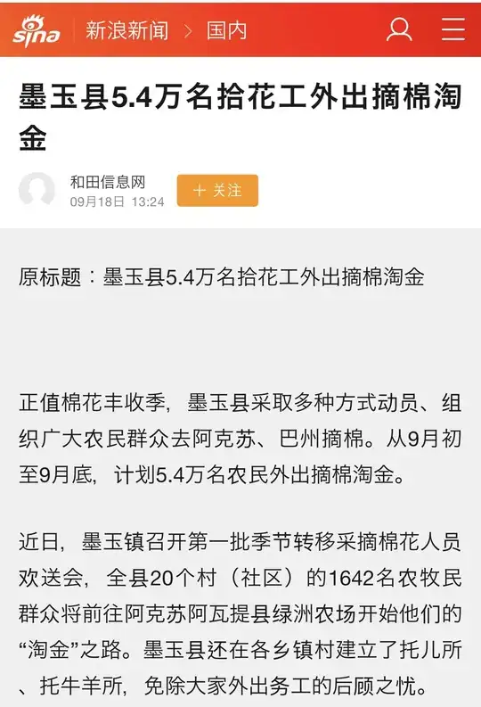 Original Sina News post where Zenz extracted phrase from.