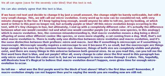 Evolution as a colour