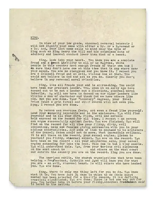 the letter