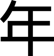 Character for "year" in modern script.