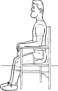 Man sitting straight