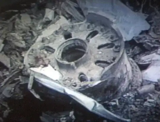 Airplane parts inside the Pentagon