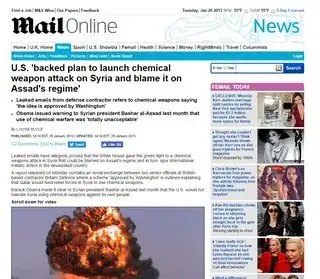Screenshot of article by The Mail