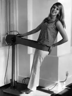 A vintage photo of a belt massager