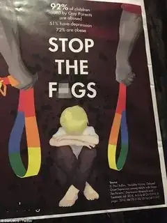 Anti-gay poster with statistics