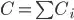 C = sum(C_i)