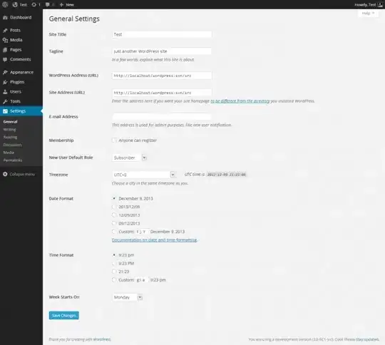 WordPress General Settings