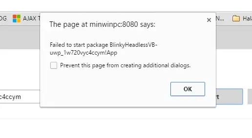 error message