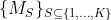 ${M_S}_{S\subseteq {1,\dots,K}}$