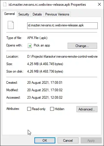 Original APK file