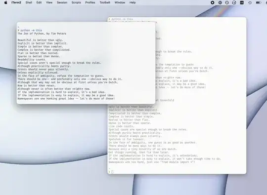 Demo toggling the transparency of two iTerm2 windows
