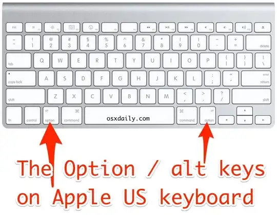 osxdaily: Mac's US-keyboard showing alt keys