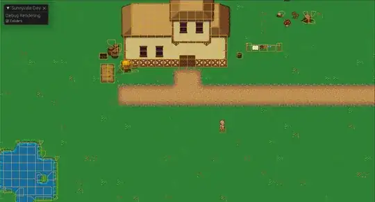 Game showing collision shapes