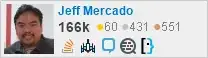 profile for Jeff Mercado on Stack Exchange, a network of free, community-driven Q&A sites