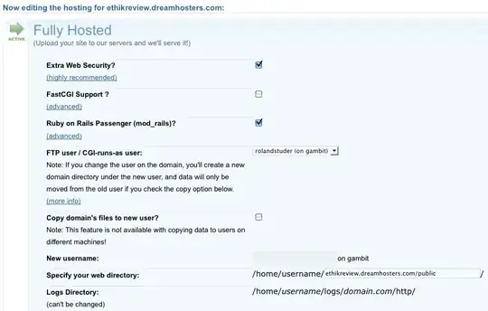 screenshot of configuration