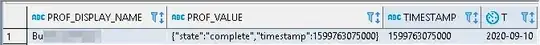 Example db result