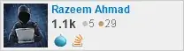 profile for Razeem Ahmad on Stack Exchange, a network of free, community-driven Q&A sites