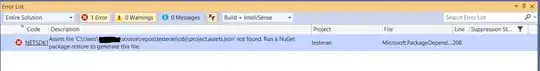 Error message