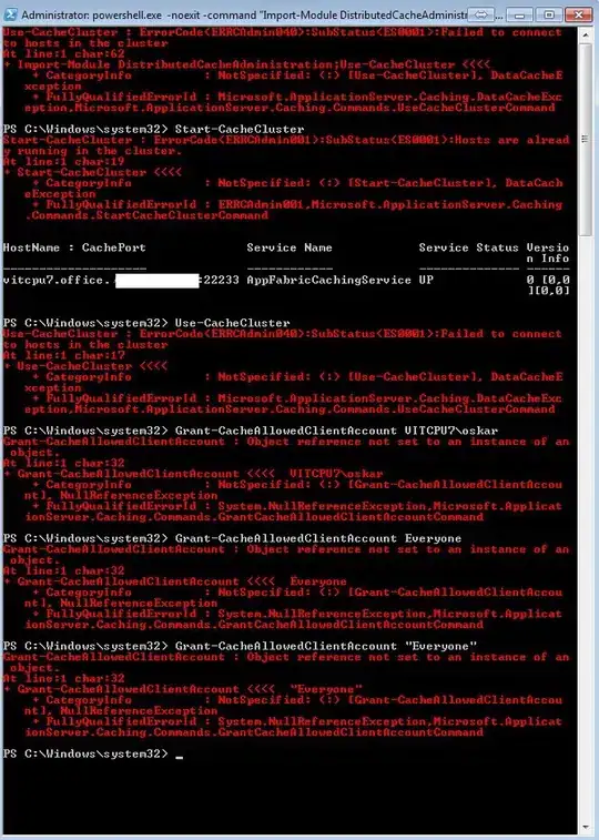 Error from appfabric cache powershell