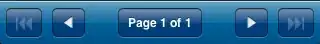 iPhone screenshot showing toolbar with wide flexible spaces