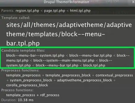 Outlining candidate template files from devel themer
