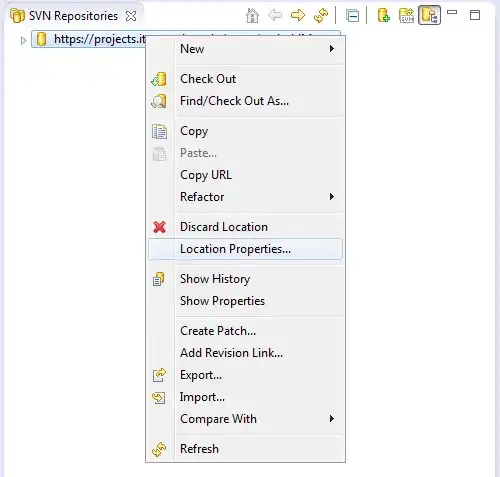 Screenshot of contextual menu