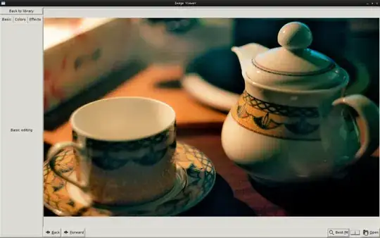Screenshot with the look