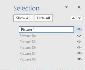 Changing an Image name in the selection pane in MS Word