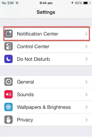(1) Notification Center